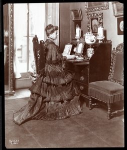 Mrs. K. Duer at Her Desk, New York, 1906